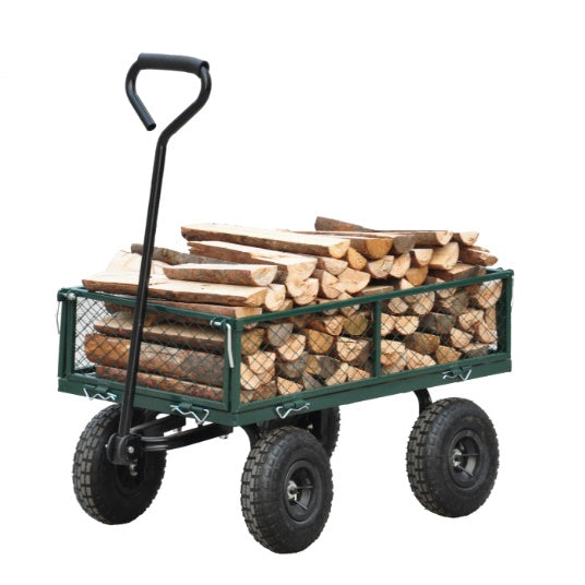 Carriage Gartenwagen aus Stahl mit Schwenkgriff