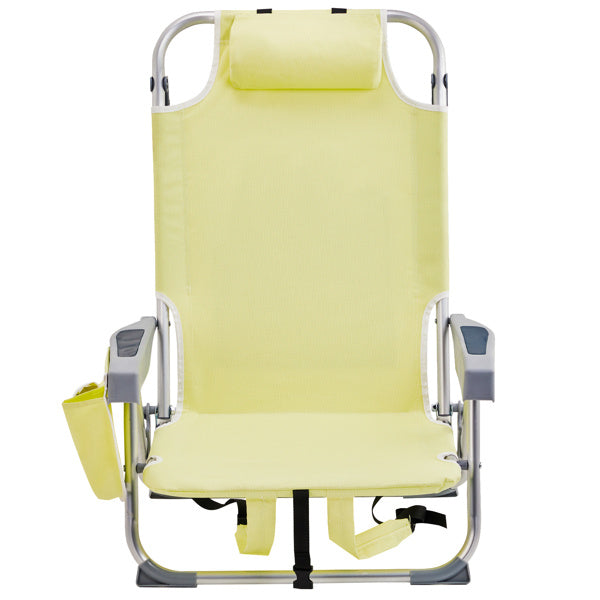 Yellow Aluminum Beach Chair