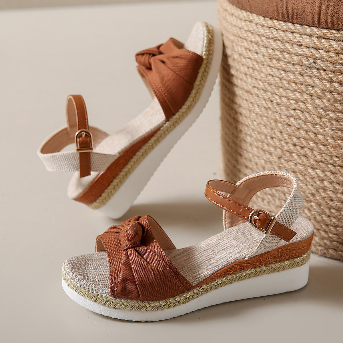 Bowknot Rope Buckle Sandals