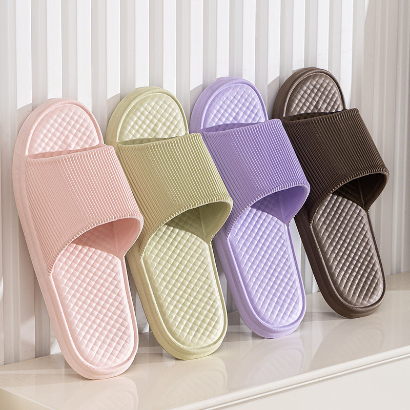 Rhombus Stripe Non-Slip House Slippers