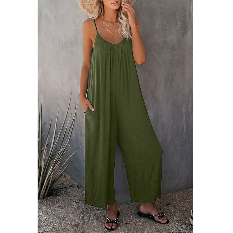 Lockerer ärmelloser Jumpsuit für Damen