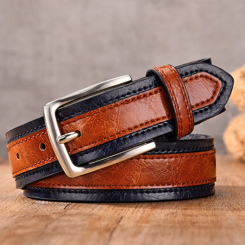 Ceinture décontractée à couleurs assorties pour hommes