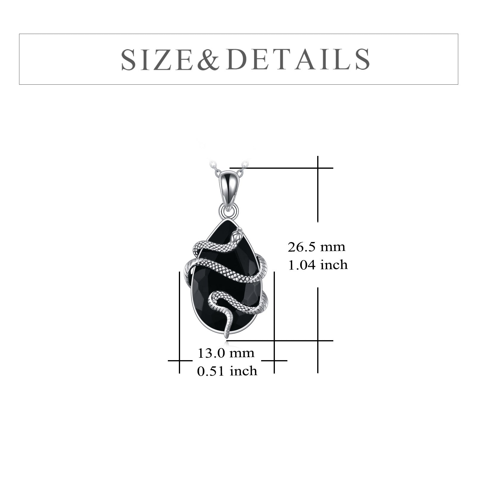 Schlangenhalskette aus Obsidian aus Sterlingsilber