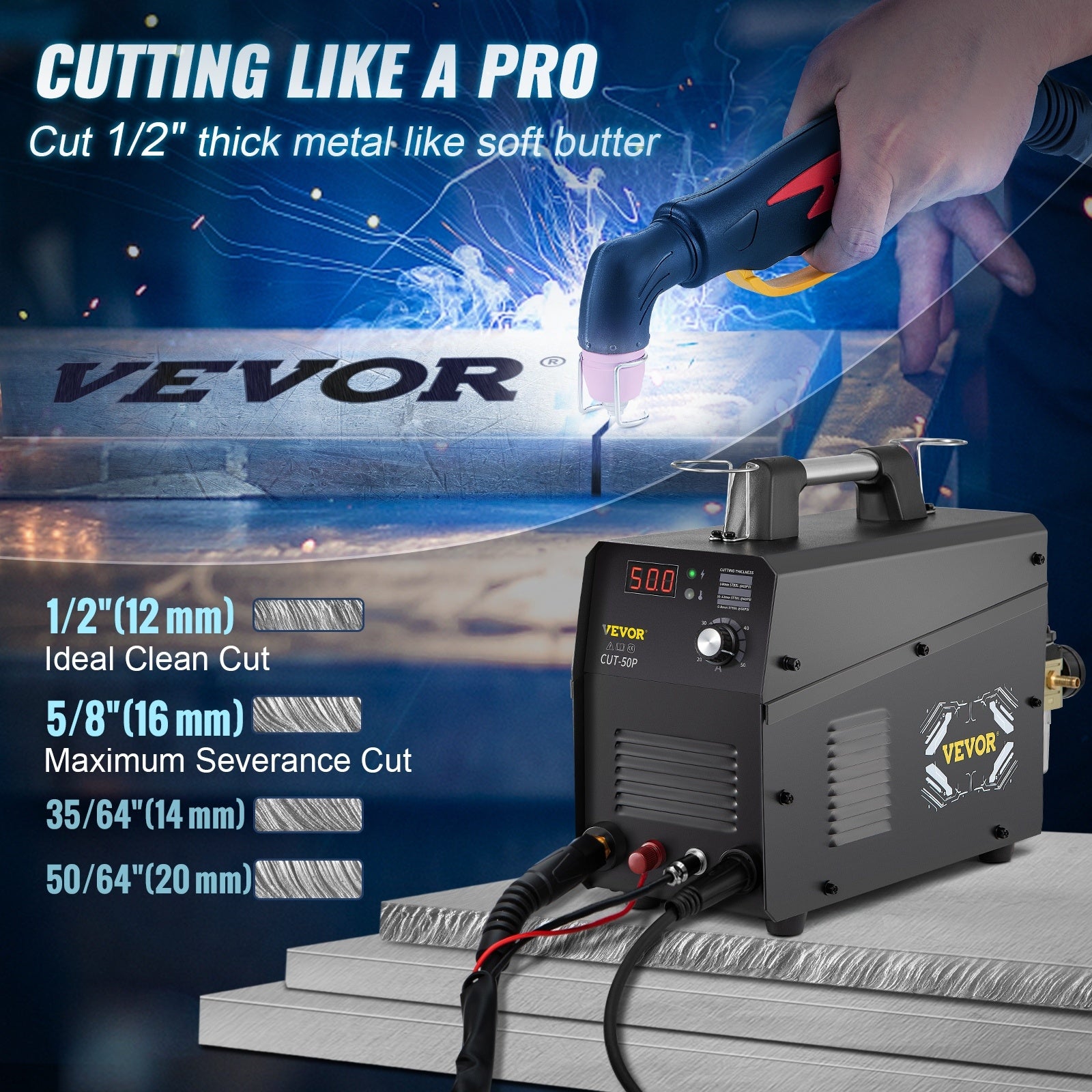 VEVOR 50Amp Plasma Cutter Dual Voltage