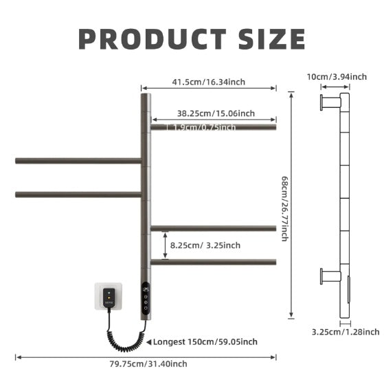 SIOYIE Electric Rotating Towel Warmer