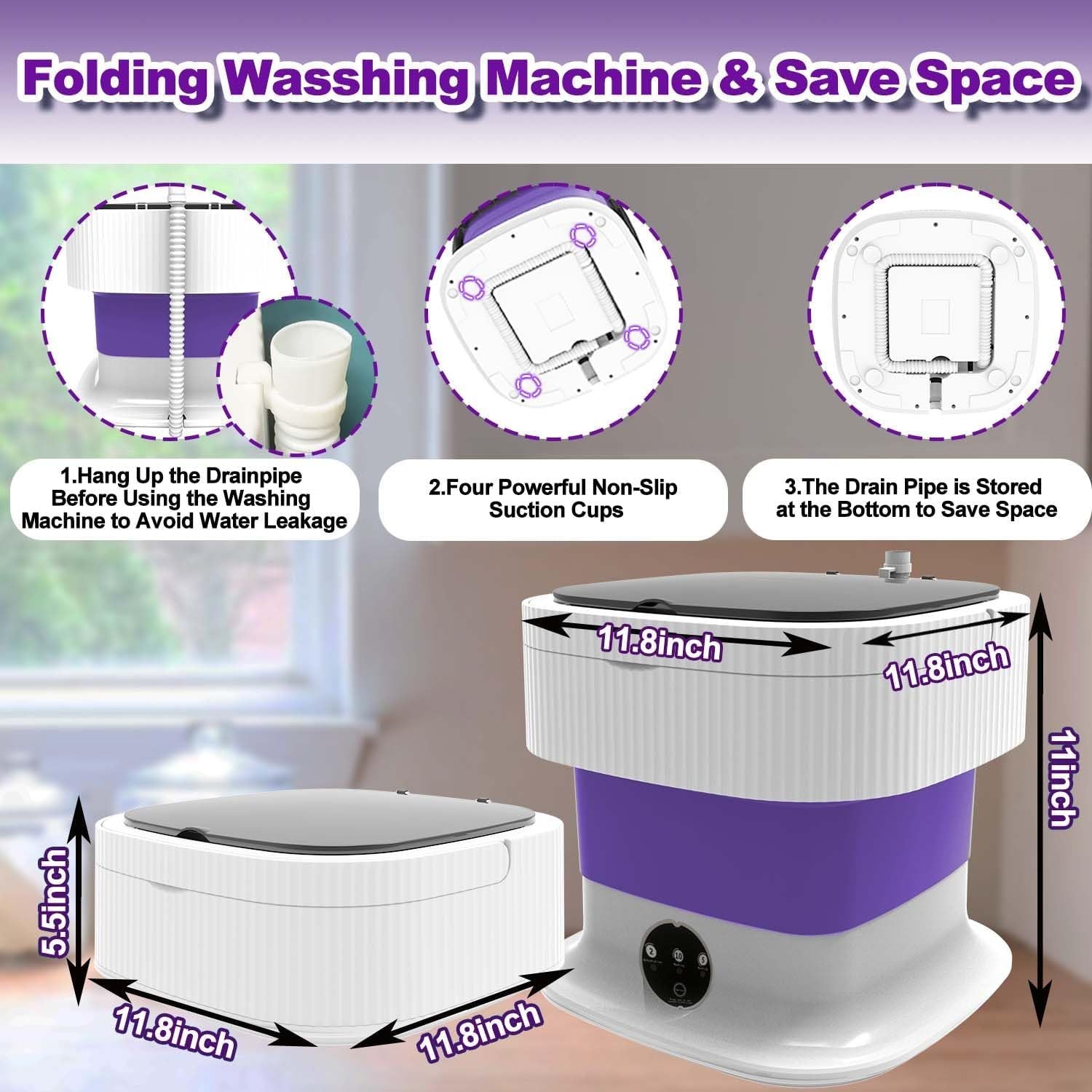 Portable Foldable Washing Machine 10L