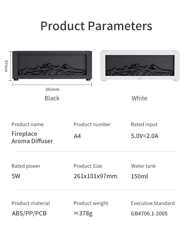 Fireplace Flame Aromatherapy Diffuser