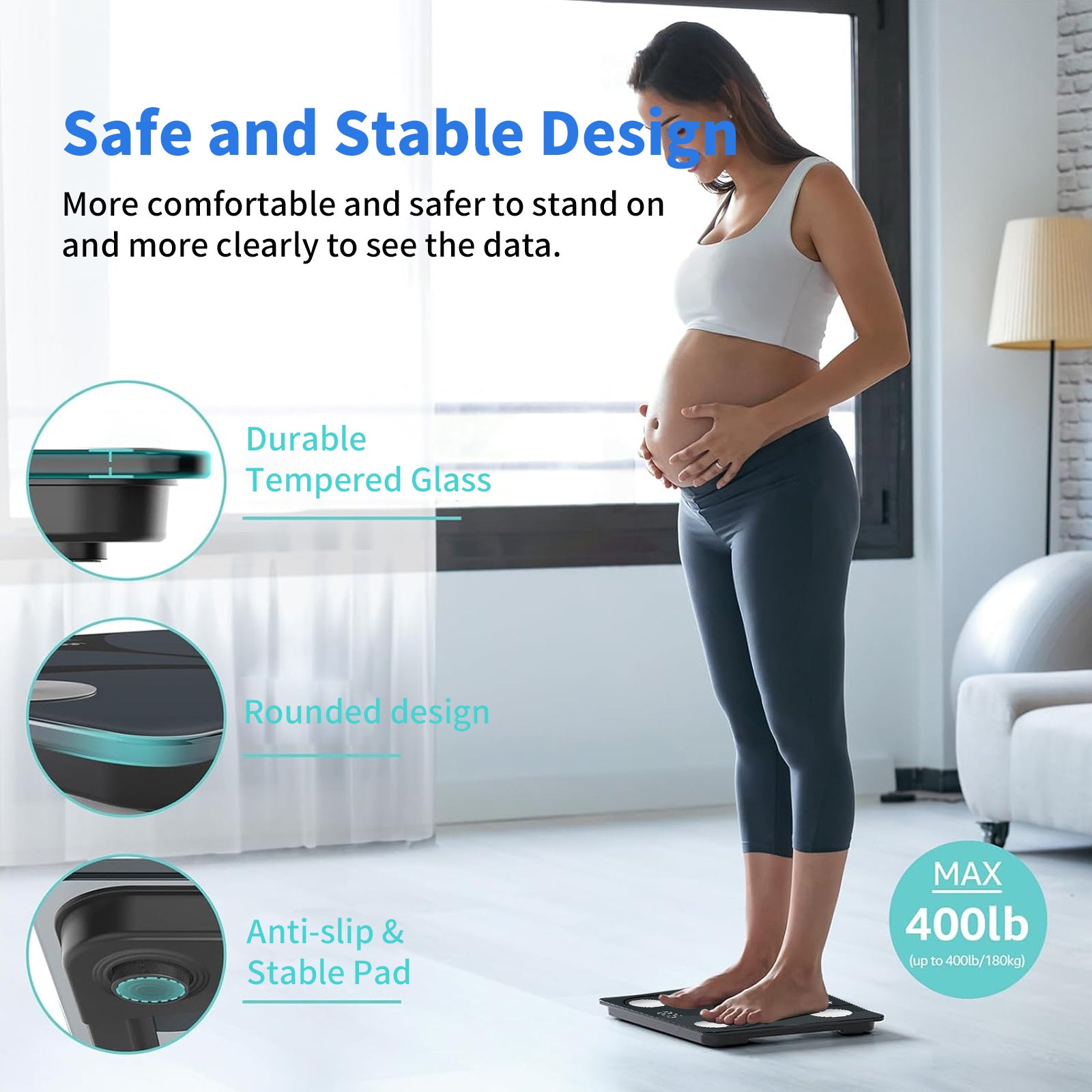 PLusluck Smarte digitale Körperfettwaage