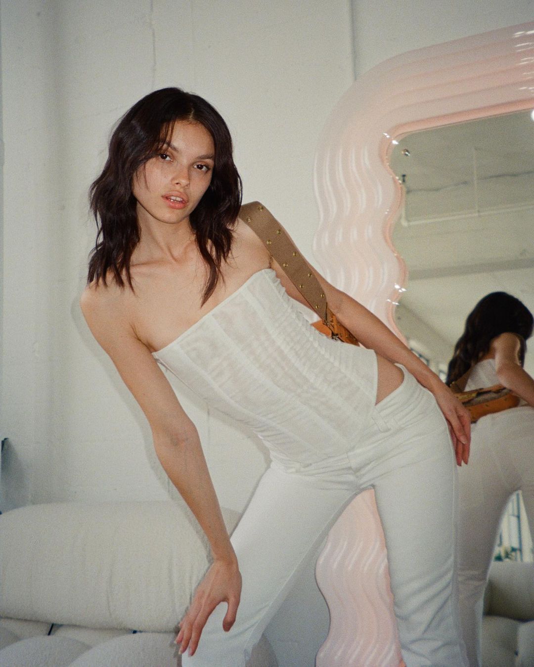 Mesh Corset Tube Crop Top – Women