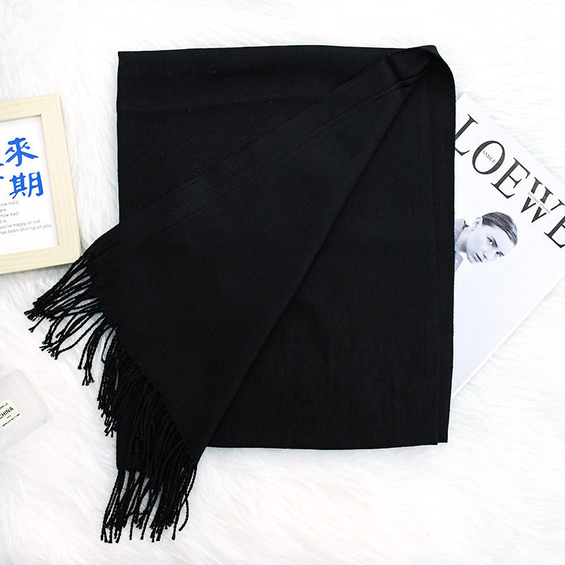 Annual Warm Cashmere Tassel Scarf