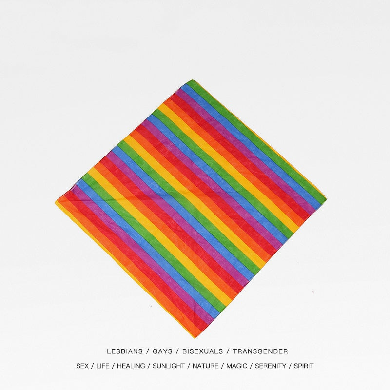 Rainbow LGBT Cotton Striped Scarf