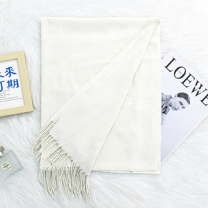 Annual Warm Cashmere Tassel Scarf