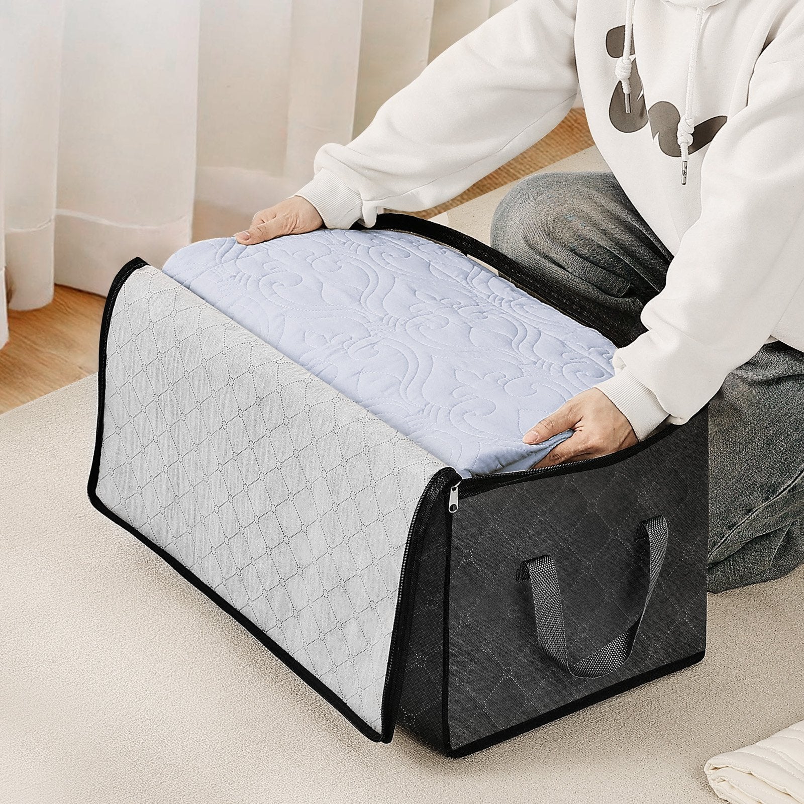 6er-Pack übergroße Aufbewahrungstaschen für Decken, 60 l