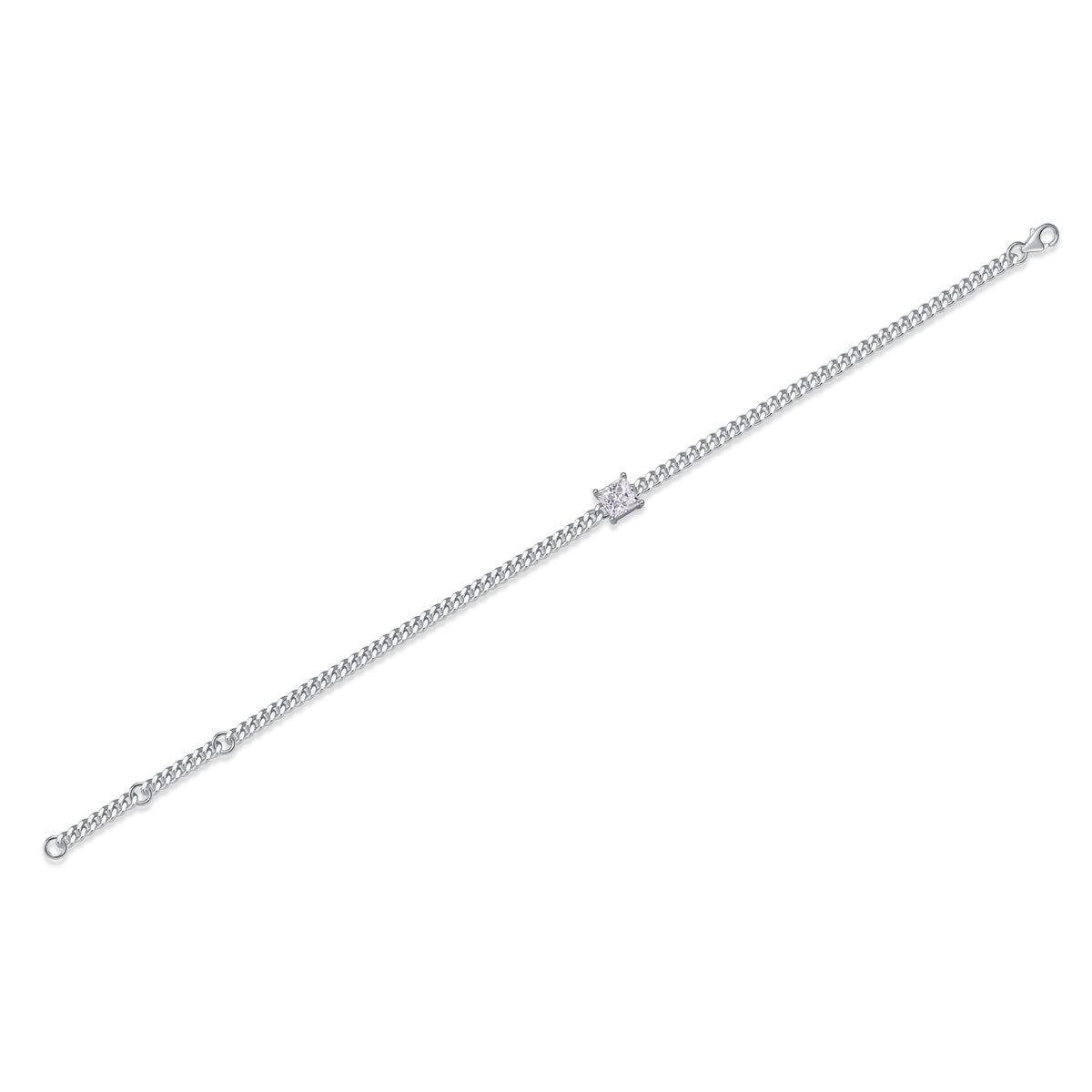 Resolute Moissanit-Silberarmband