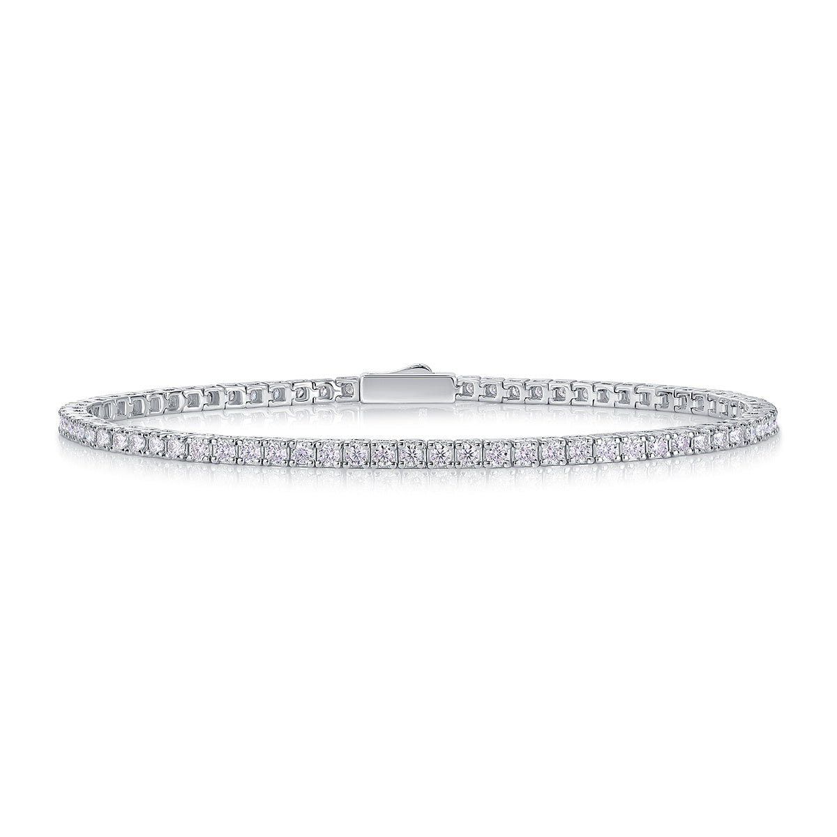 Luxuriöses Moissanit-Silberarmband