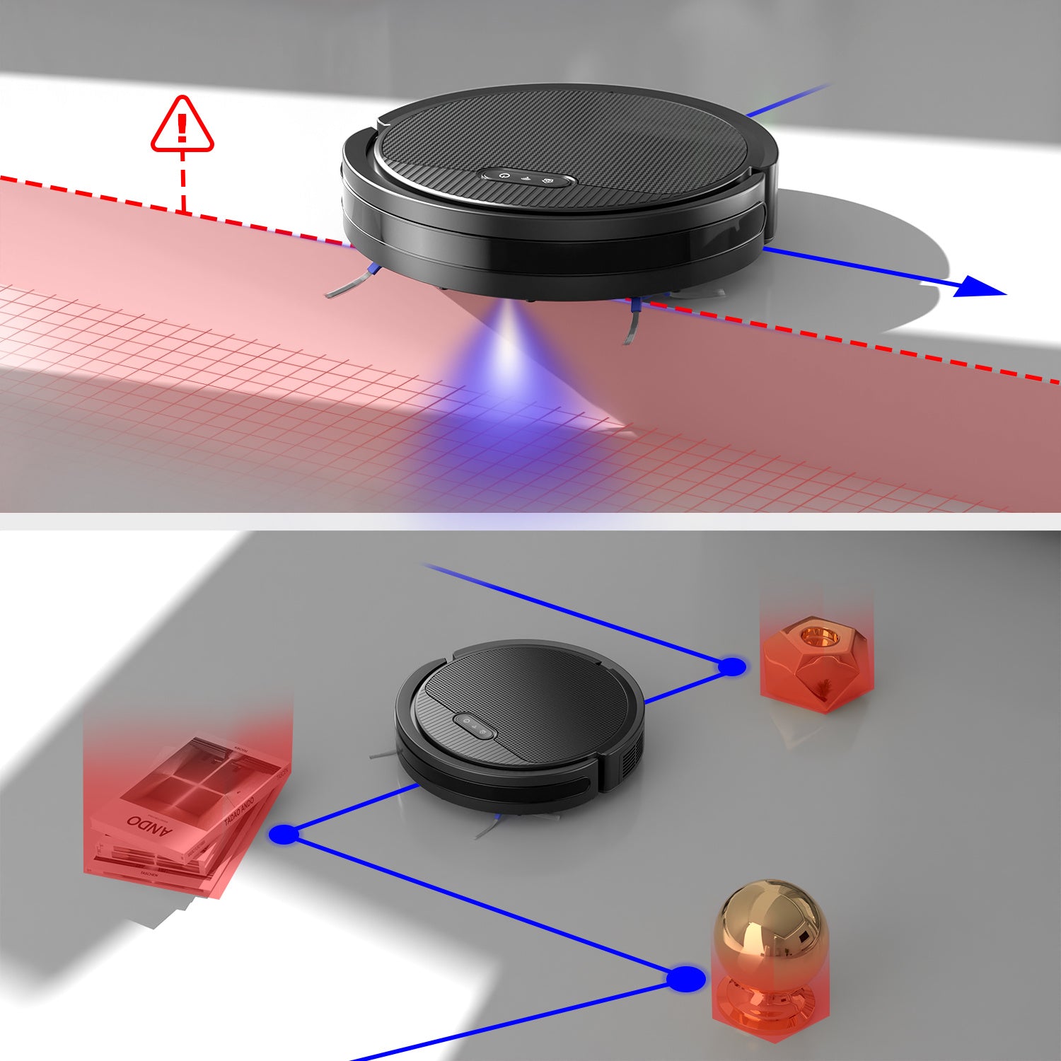 3-in-1 Robot Vacuum & Mop, 5000Pa Suction