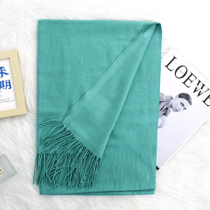 Annual Warm Cashmere Tassel Scarf