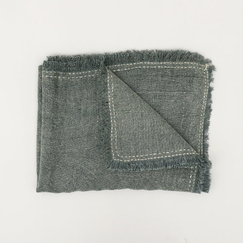 Stonewashed Linen Throw Blanket 52x68