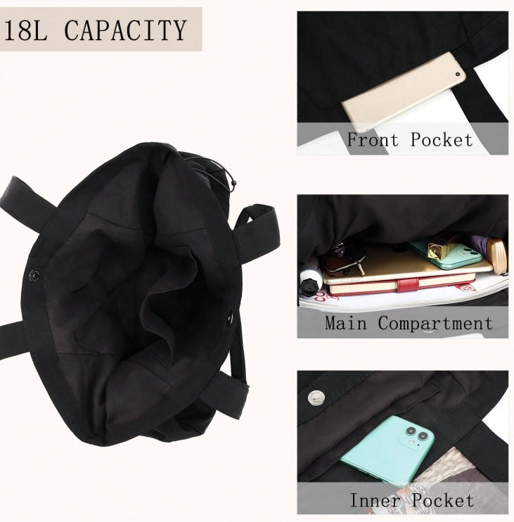 Leichte 18-Liter-Tragetasche mit seitlichem Kordelzug