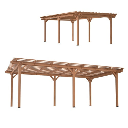 12x16 Holz-Traubenpergola für den Außenbereich