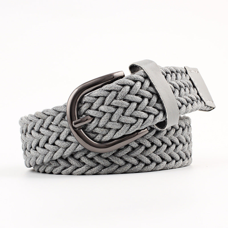 Ceinture large en coton et lin