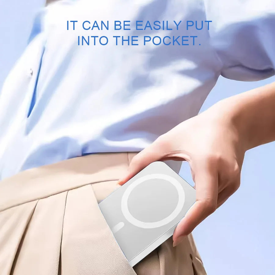 Mini 5000mAh magnetisches kabelloses Ladegerät