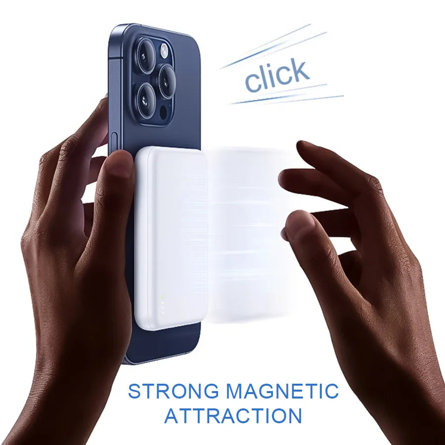 Mini 5000mAh magnetisches kabelloses Ladegerät