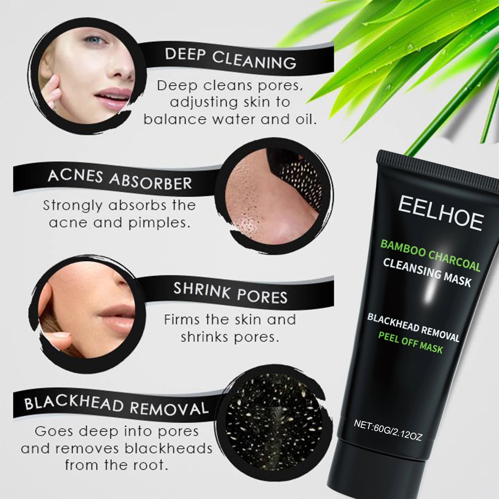 EELHOE Charcoal Blackhead Peel Mask