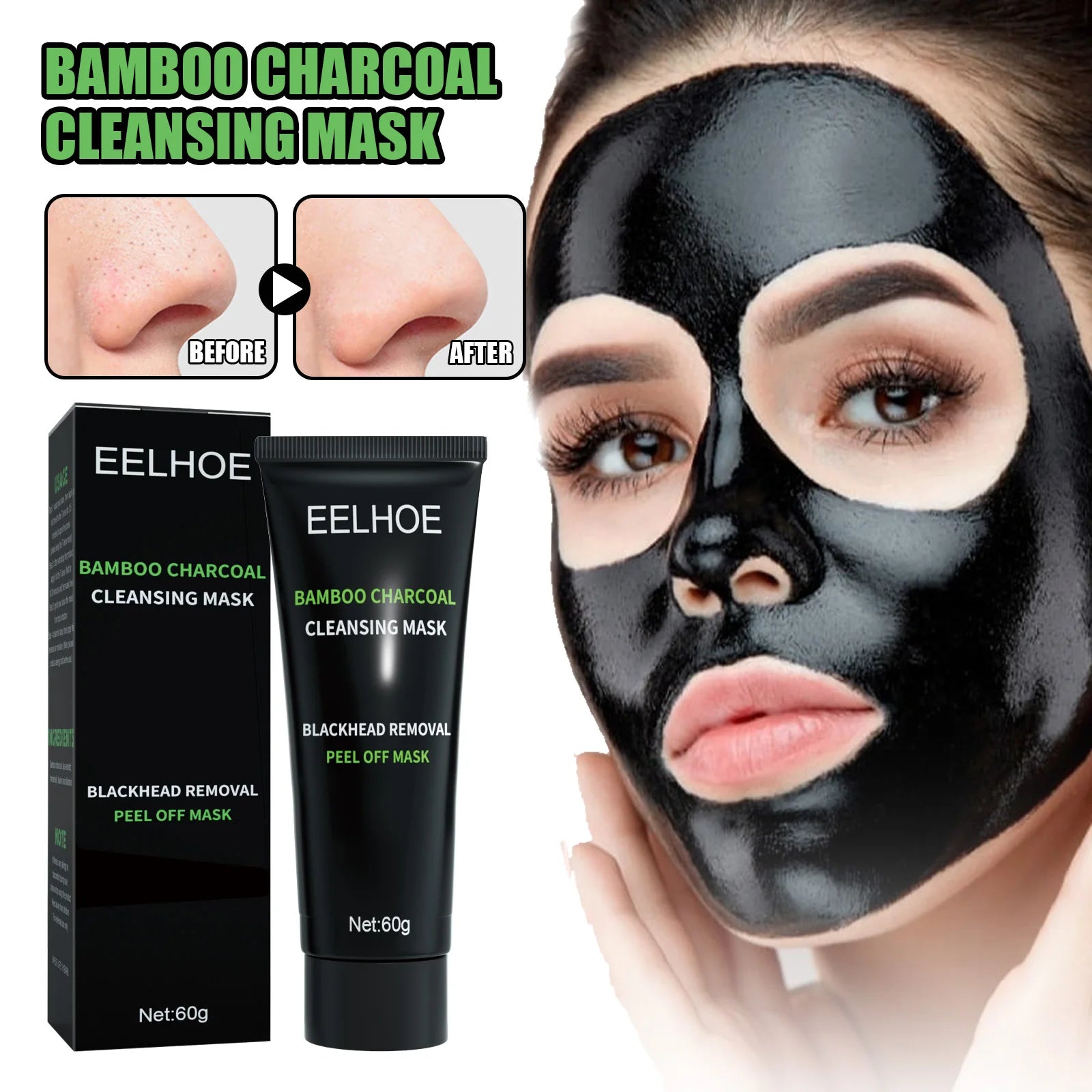 Eelhoe Bamboo Charcoal Facial Mask 60g