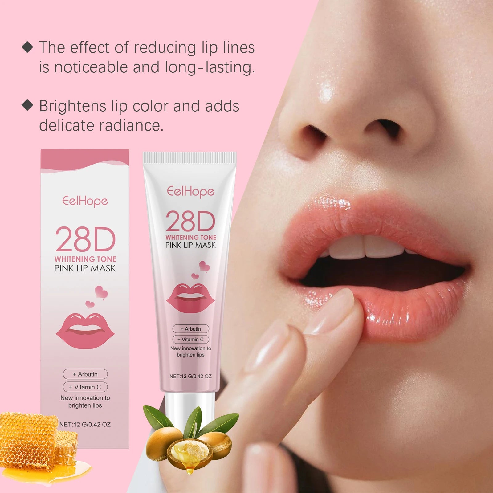 EELHOPE Pink Lip Balm & Mask Set