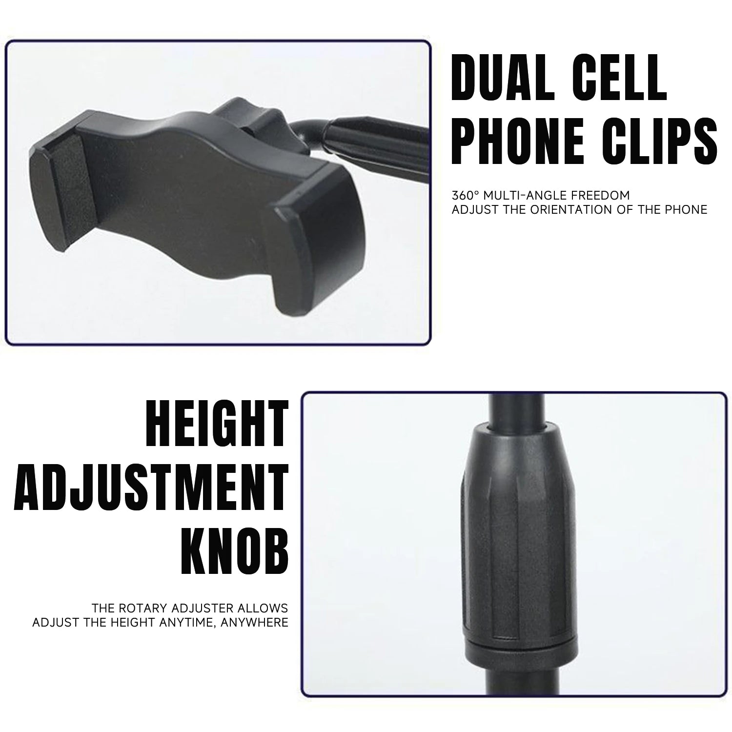 LED Selfie Ring Light with Dual Phone Stand