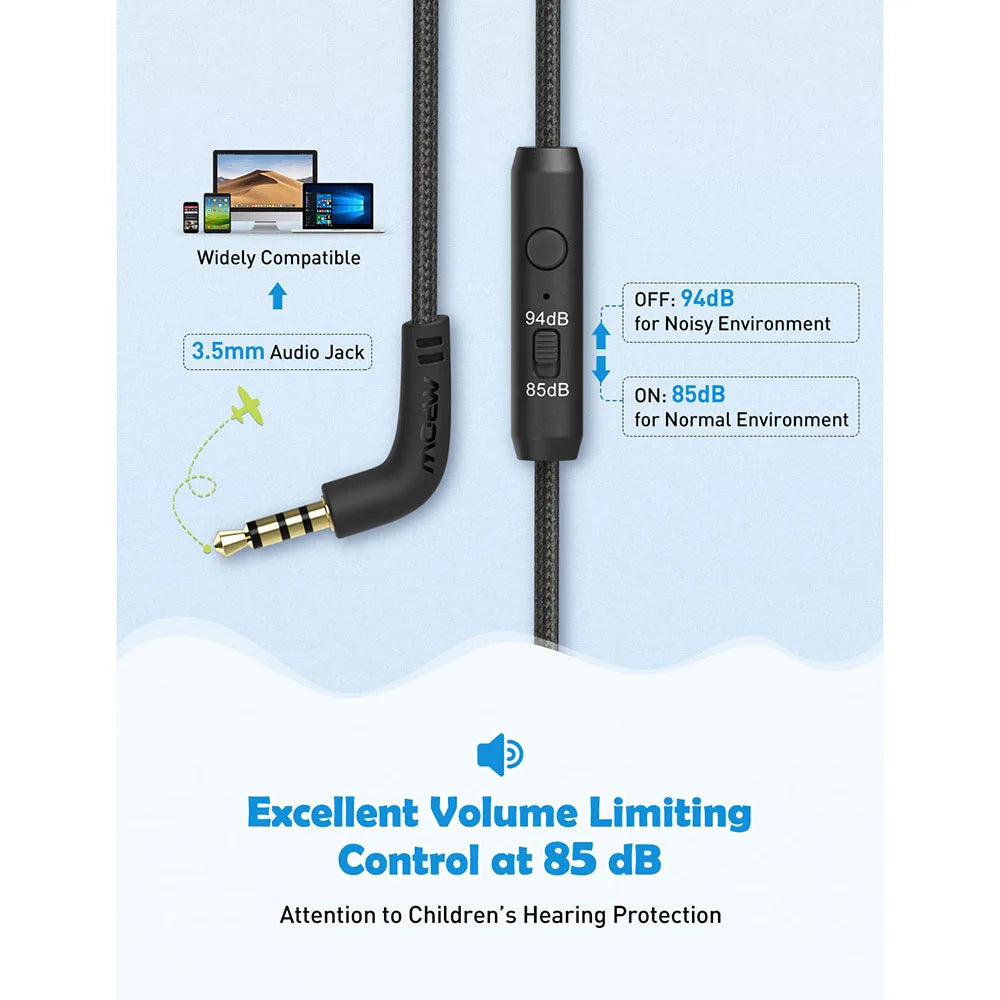 Mpow CH6S Kabelgebundene Kopfhörer mit Mikrofon für Kinder