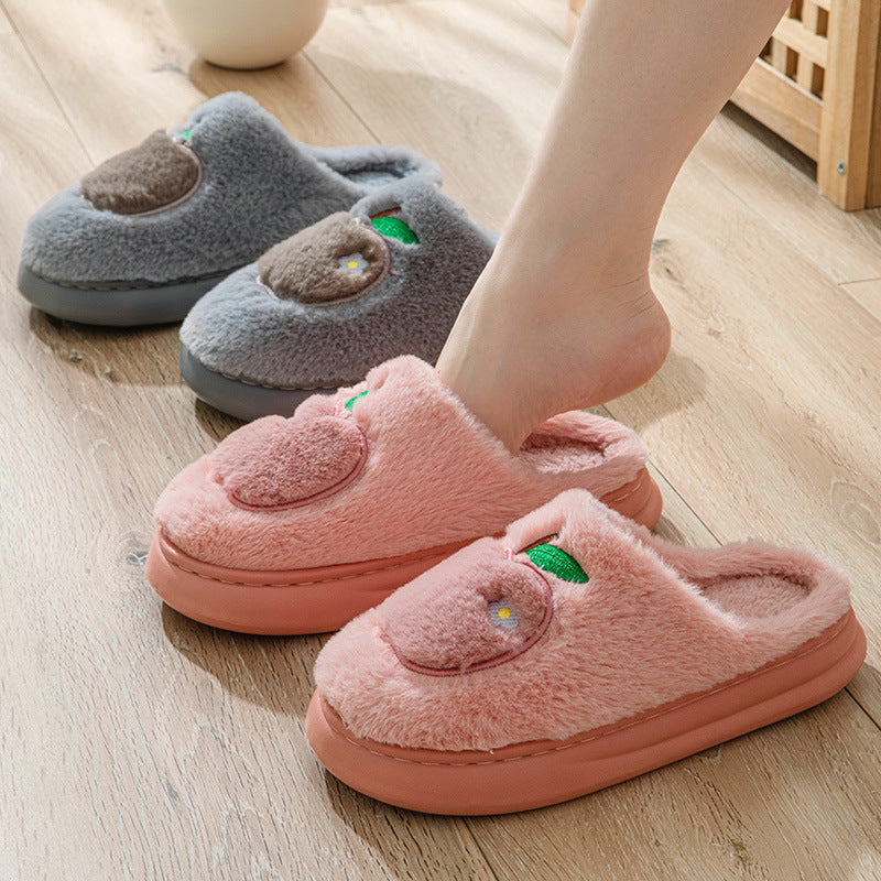 Cotton Plush Warm Women's Indoor Slippers