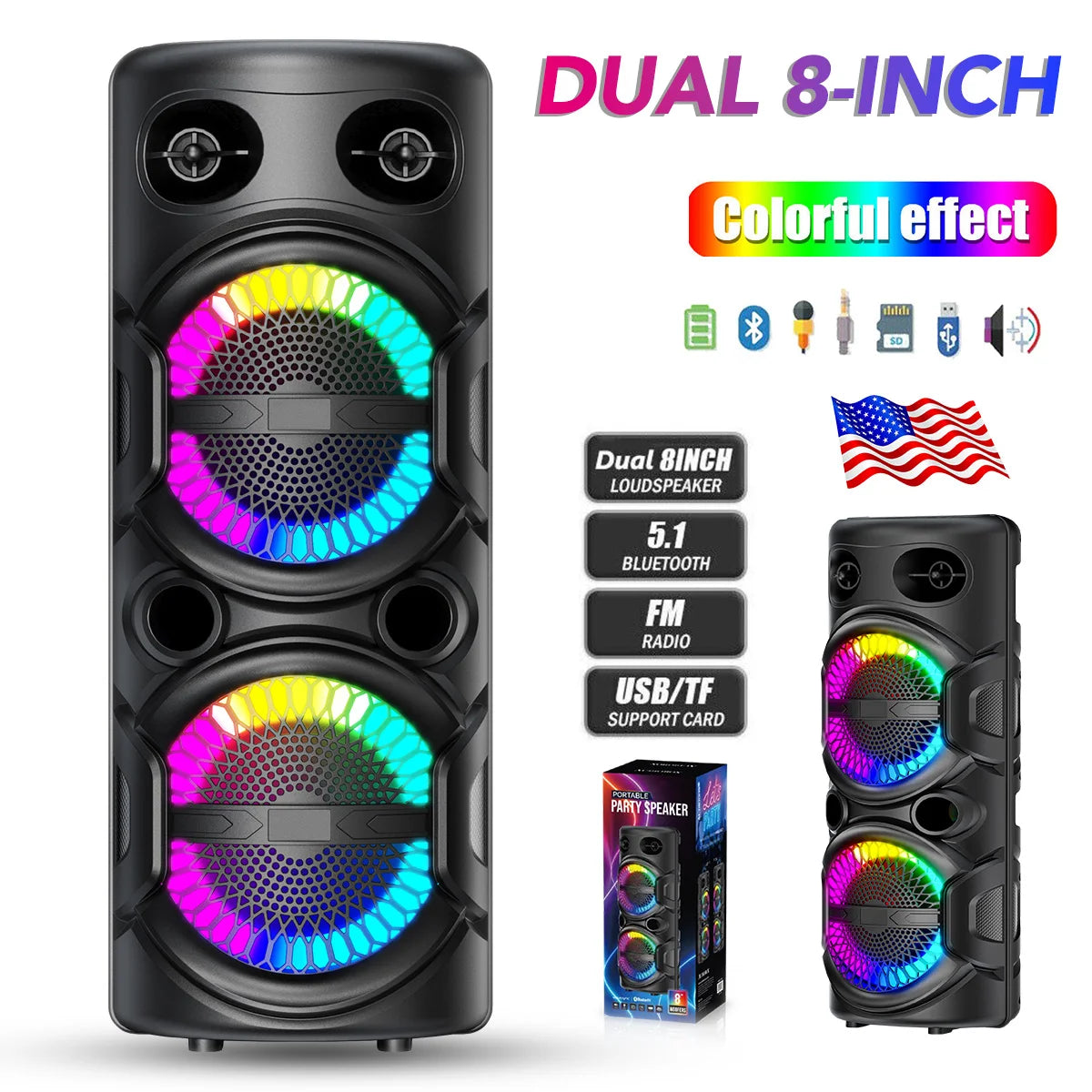 3000W Portable Bluetooth Bass Speaker