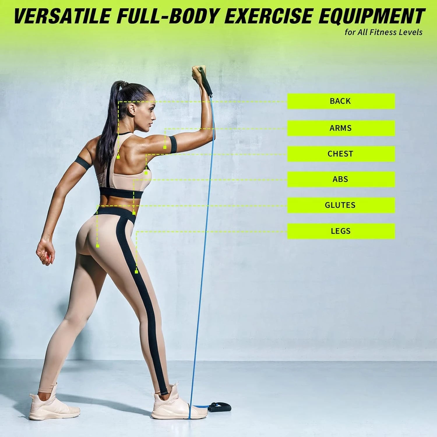 Ergonomisches Fitness-Widerstandsbänder-Set