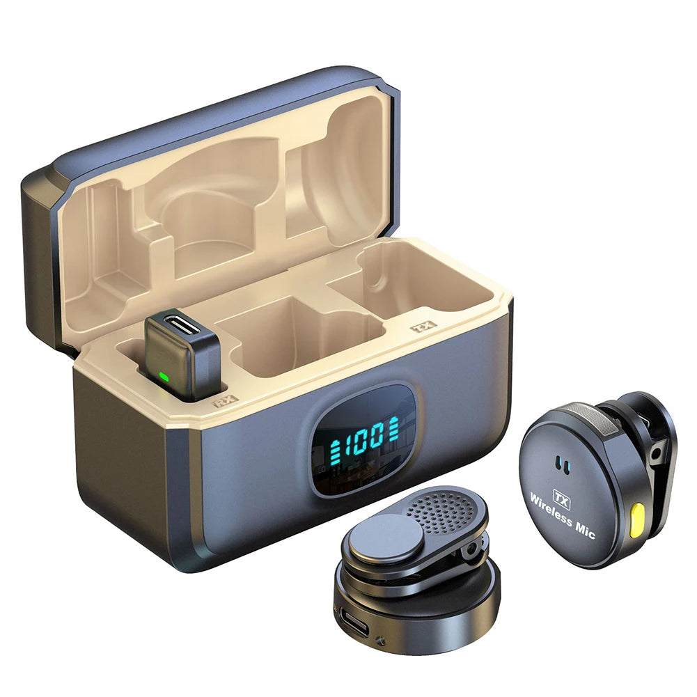 Drahtloses Lavaliermikrofon mit Etui