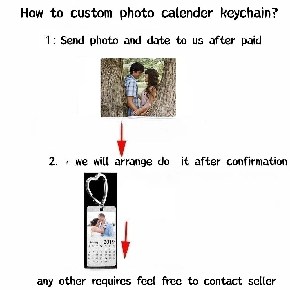 Custom Stainless Colorful Photo Keychain