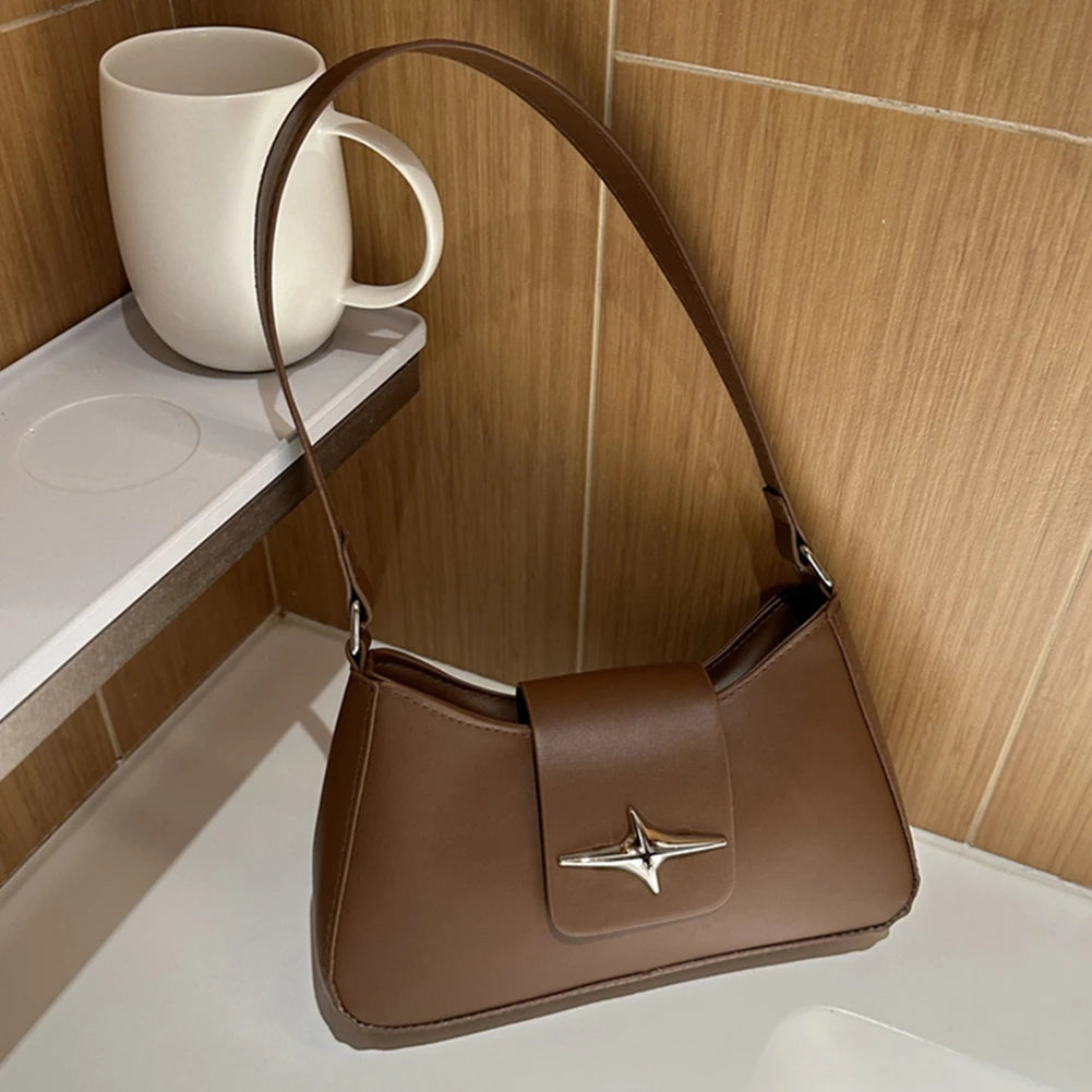 Y2K Sequin PU Leather Shoulder Bag