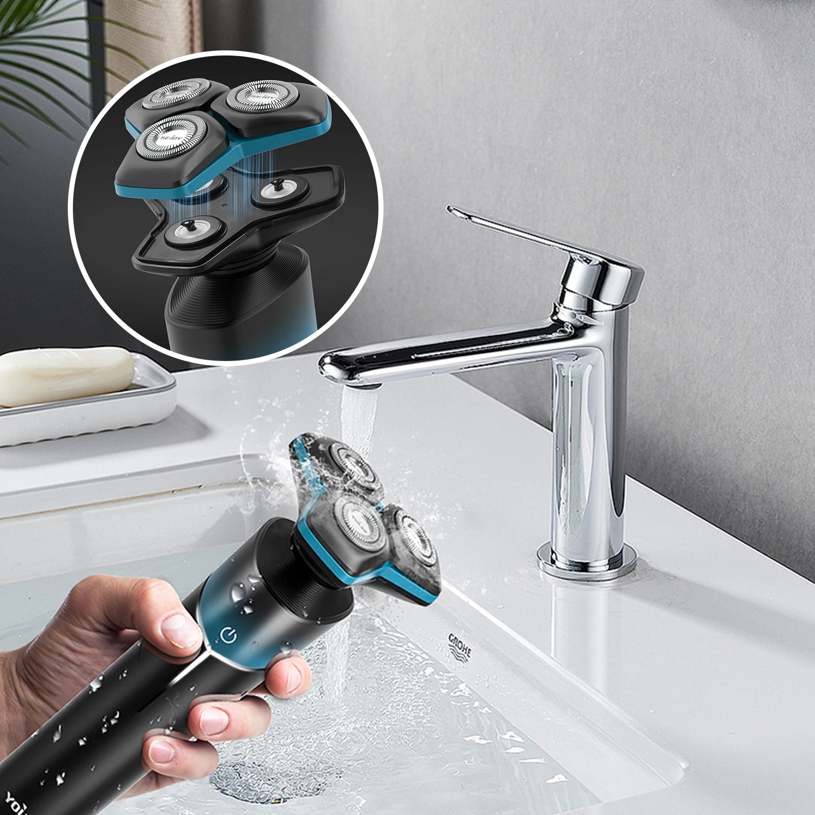 Sejoy 5-in-1 Rechargeable Electric Shaver