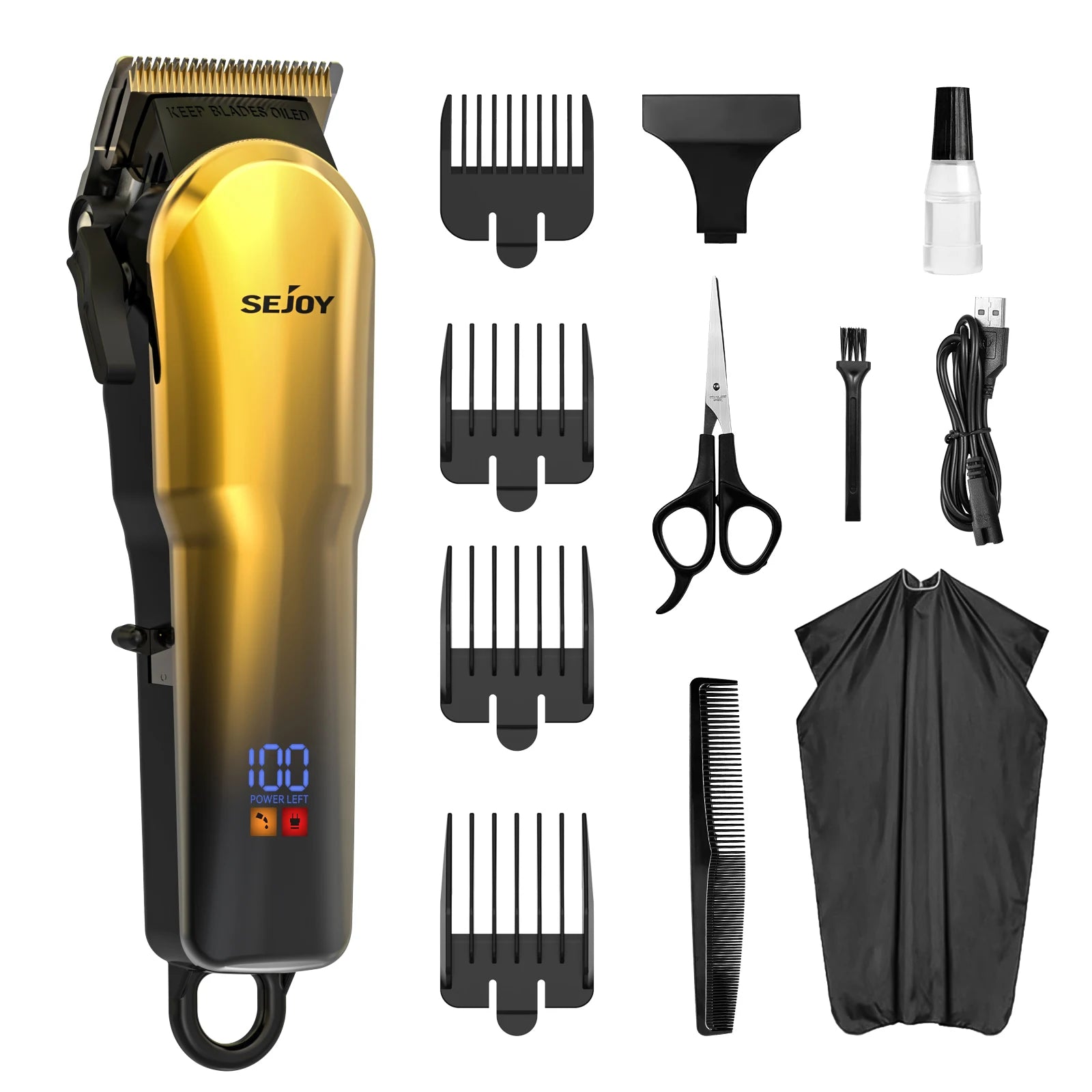 Sejoy Pro Cordless Hair Clipper Kit