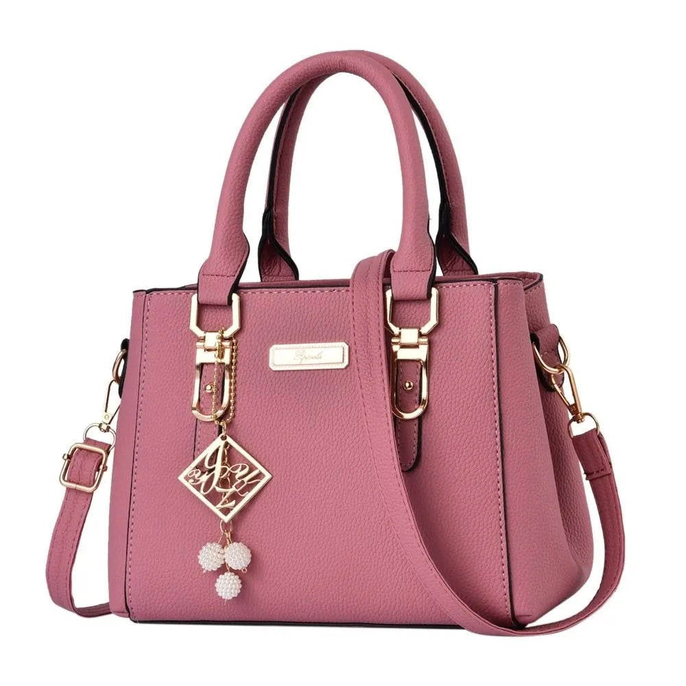 Casual Leather Shoulder Handbag
