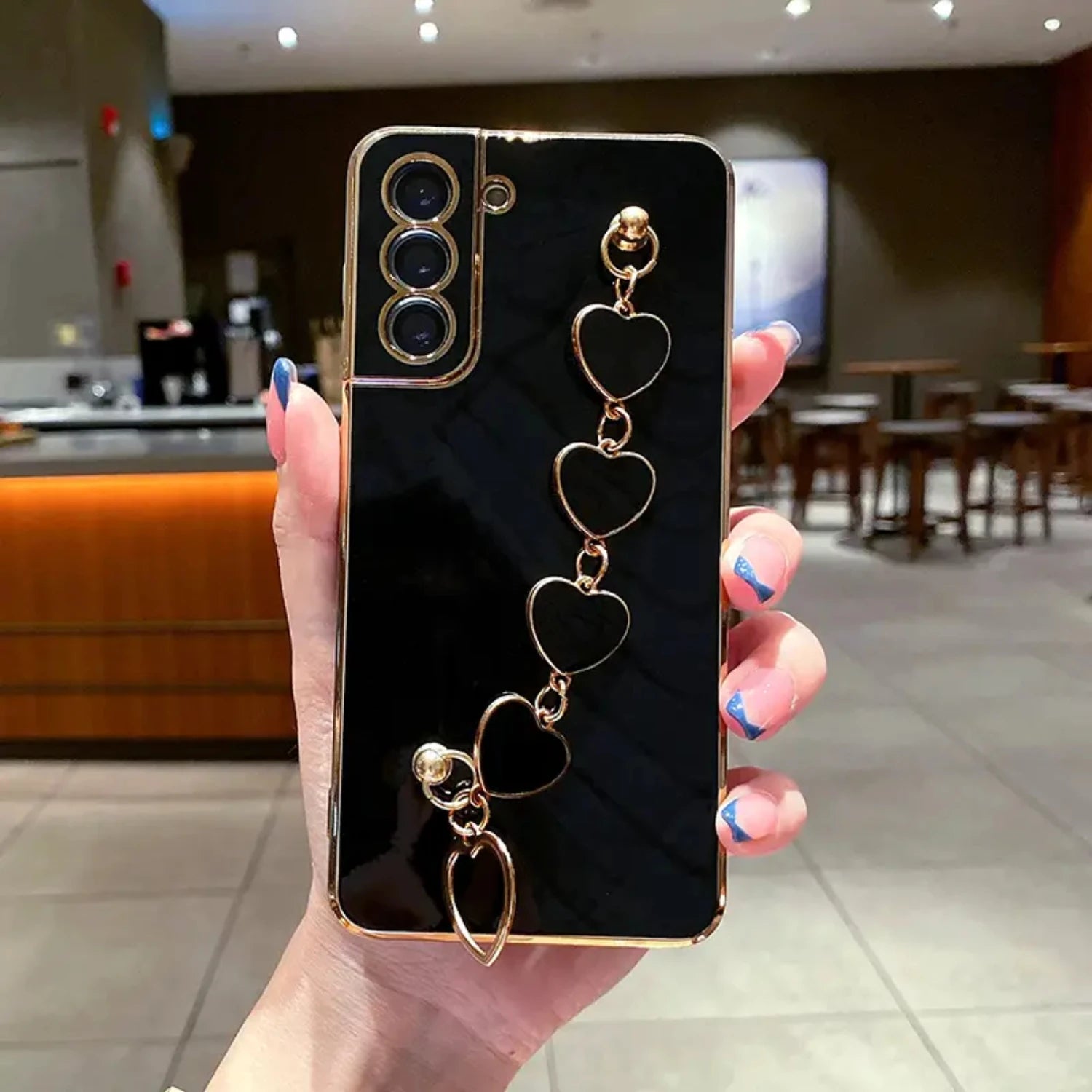 Heart Chain Shockproof Galaxy Case