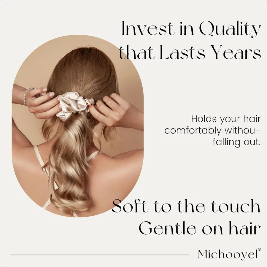 3-Pack Mulberry Silk Scrunchies 16 Momme