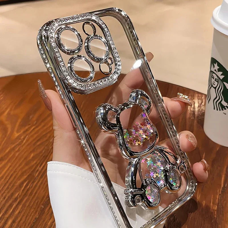 Glitter Bear Diamond iPhone Case