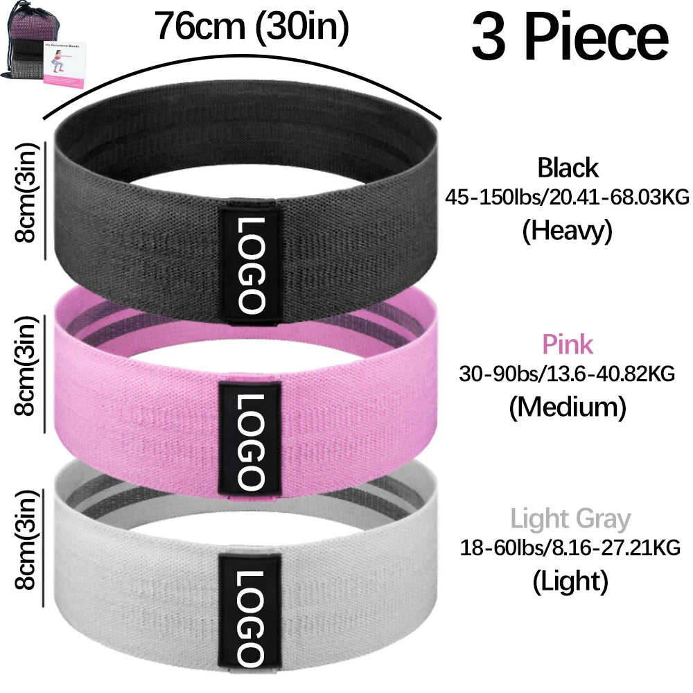 Fabric Booty Bands Long Resistance Set