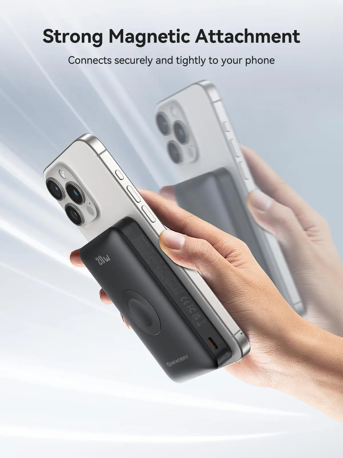 NEWDERY 10000 mAh magnetische Powerbank