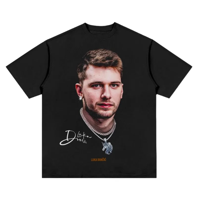 Baumwoll-T-Shirt mit Basketball-Star-Print