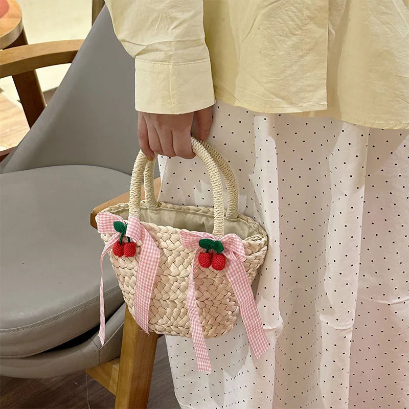 Straw Slouchy Tote Crossbody Handbag