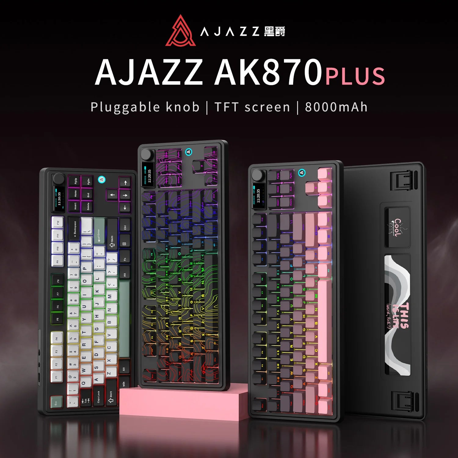 AJAZZ AK870 Magnetische kabellose Tastatur