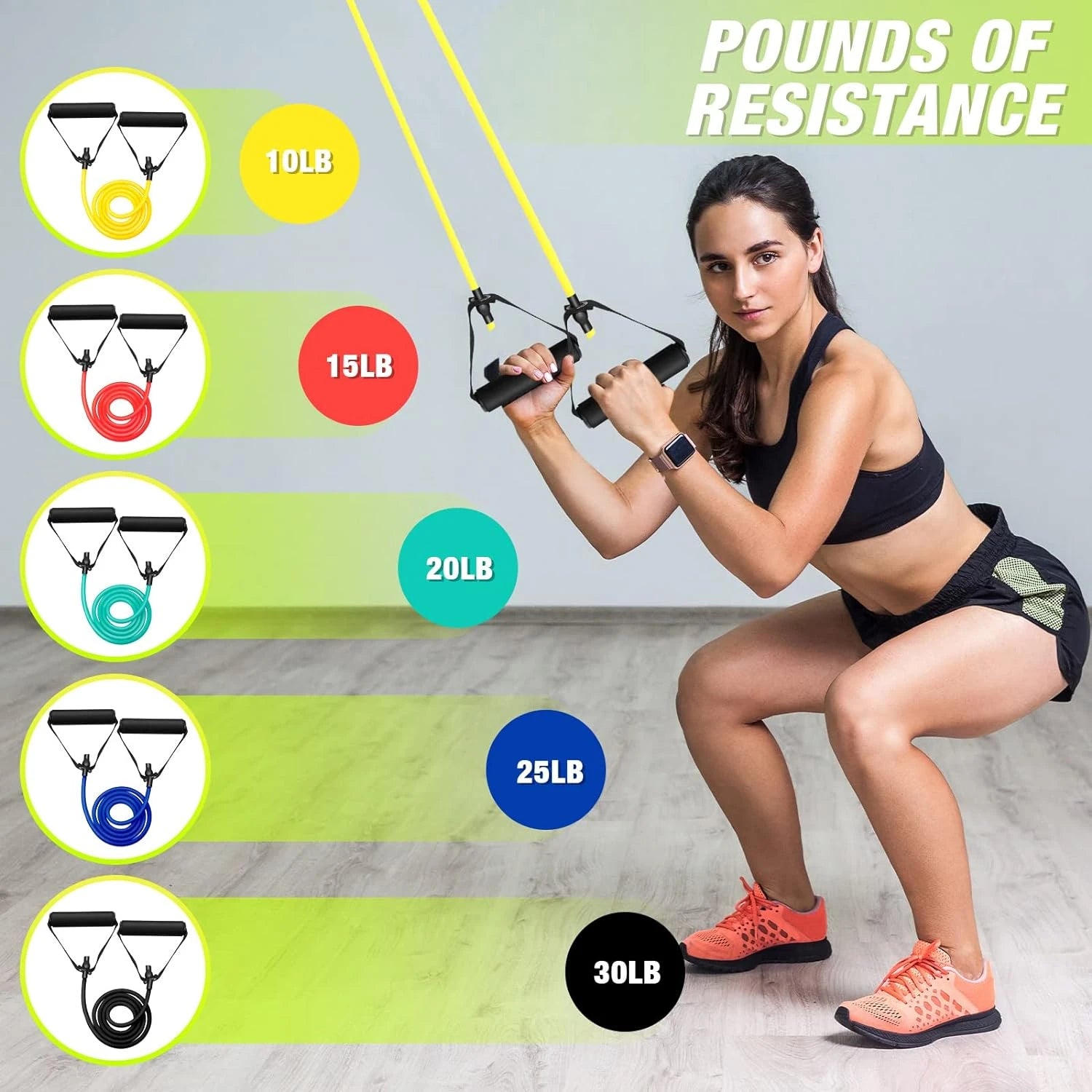 Ergonomisches Fitness-Widerstandsbänder-Set